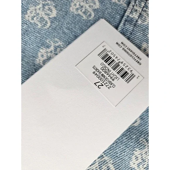 Obey Clash Denim Shorts light indigo size 27 NWT - Picture 2 of 5